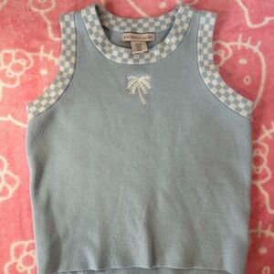 Sincerely Jules Light Blue Checkered Top